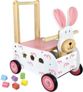 Loop- duwwagen konijn met naam I'm Toy (3 in 1)