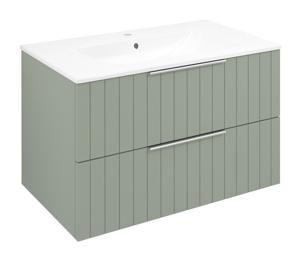 Sapho Cirasa wastafel onderkast met ribbelfront 80x46x52cm groen