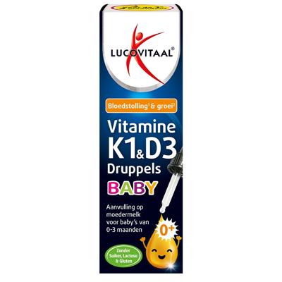 Lucovitaal Voedingssupplementen Vloeibaar K1 & D3 Vitamine Druppels Baby 14.5ml Lucovitaal Voedingssupplementen Vloeibaar K1 & D3 Vitamine Druppels Baby 14.5ml