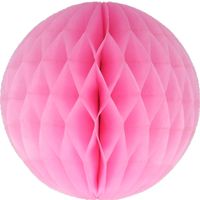 1x Papieren kerstballen roze 10 cm kerstversiering - thumbnail