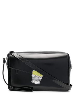 MSGM sac à bandoulière en cuir artificiel - Noir
