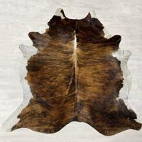 Koeienhuid bruin zwart wit brindle 275x225cm XXL