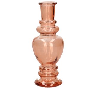 Bloemenvaas Venice - voor kleine stelen/boeketten - gekleurd glas - helder zacht oranje - D5,7 x H15