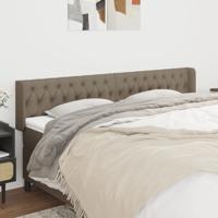 Hoofdbord met randen 203x16x78/88 cm stof taupe