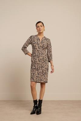 Simplicity block dress - latte/dark blue - 13609