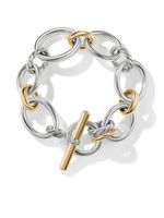 David Yurman bracelet DY Mercer Chain en or 18ct pavé de diamants (25 mm) - Argent