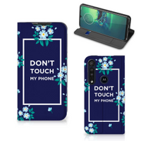 Motorola G8 Plus Design Case Flowers Blue DTMP - thumbnail