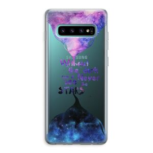 Stars quote: Samsung Galaxy S10 Plus Transparant Hoesje