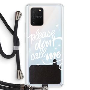 Don't call: Samsung Galaxy S10 Lite Transparant Hoesje met koord