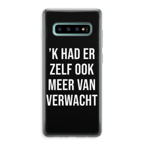 Meer verwacht - Zwart: Samsung Galaxy S10 Plus Transparant Hoesje
