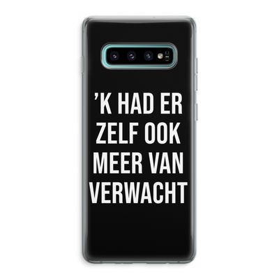 Meer verwacht - Zwart: Samsung Galaxy S10 Plus Transparant Hoesje