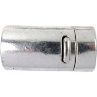 Creativ Company Magnetische sluiting, d 26 mm, gatgrootte 10 mm, antiek zilver, 1 stuk