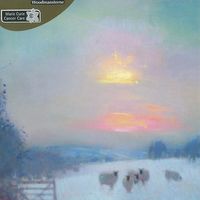 Kerstkaart -  Schapen in Sneeuwlandschap (Set van 5) - thumbnail