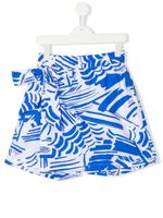 MSGM Kids jupe-short à imprimé abstrait - Blanc - thumbnail