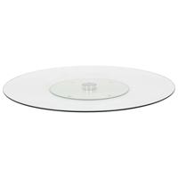 VidaXL Serveerbord draaiend 60 cm gehard glas transparant VidaXL Serveerbord draaiend 60 cm gehard glas transparant