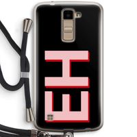 Monogram: LG K10 (2016) Transparant Hoesje met koord