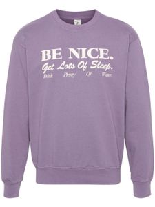 Sporty & Rich sweat Be Nice en coton - Violet