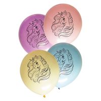Ballonnen met eenhoorn print 24x stuks   -