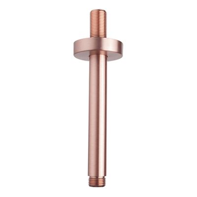 Douchearm Wiesbaden UniMatch Caral | 15 cm | Plafond montage | Messing | Rond | Geborsteld koper
