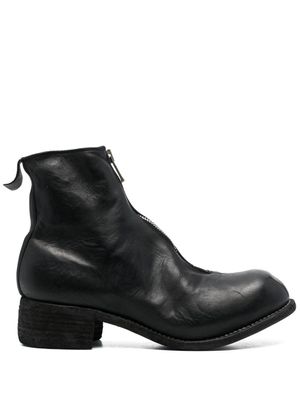 Guidi bottines à fermeture zippée - Noir