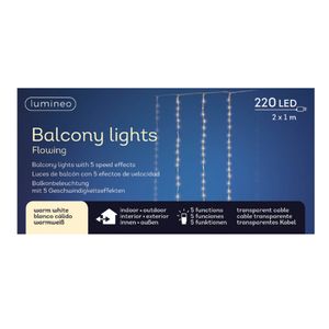 Balkonverlichting warm wit 220 lampjes