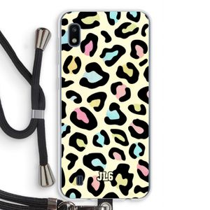 Leopard pattern: Samsung Galaxy A10 Transparant Hoesje met koord