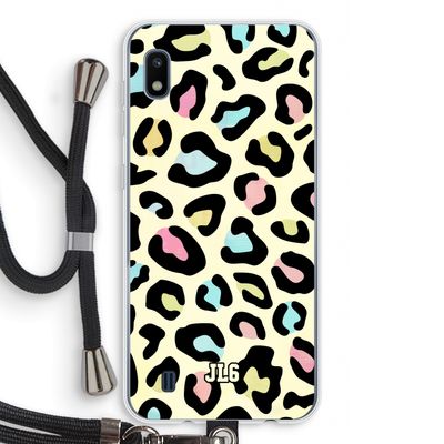 Leopard pattern: Samsung Galaxy A10 Transparant Hoesje met koord