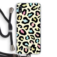 Leopard pattern: Samsung Galaxy A10 Transparant Hoesje met koord