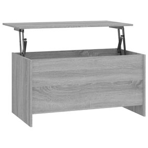 The Living Store Salontafel Lift-Top Grijs Sonoma Eiken - 102 x 55.5 x 52.5 cm - Met opbergvak en veelzijdig gebruik -