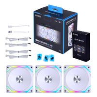 Lian Li UNI FAN SL120V2 Triple Pack case fan RGB leds, 4-pins PWM fan-connector, incl. controller - thumbnail