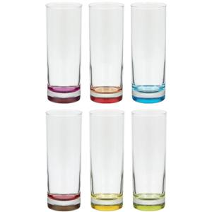 Secret de Gourmet Longdrink glazen - 6x stuks - Colori - 310 ml - Drinkglazen - Waterglazen