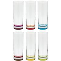 Secret de Gourmet Longdrink glazen - 6x stuks - Colori - 310 ml - Drinkglazen - Waterglazen