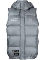 izzue gilet matelassé à capuche détachable - Gris