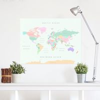 Wereldkaart van kurk Woody Map XL Retro | Miss Wood - thumbnail