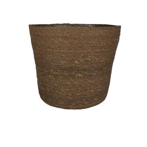 Ter Steege Plantenmand - zeegras - rotan - bruin - 26 x 23 cm   -