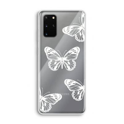 White butterfly: Samsung Galaxy S20 Plus Transparant Hoesje