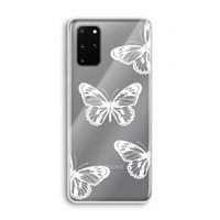 White butterfly: Samsung Galaxy S20 Plus Transparant Hoesje