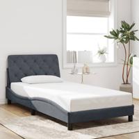 Bedframe zonder matras 100x200 cm fluweel donkergrijs