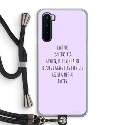 GSM: OnePlus Nord Transparant Hoesje met koord