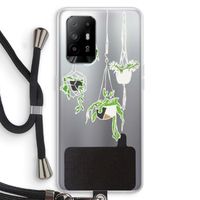 Hang In There: Oppo A94 5G Transparant Hoesje met koord