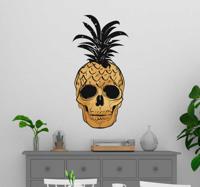 Pop art ananas tienerkamer muursticker - thumbnail