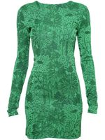 Givenchy robe courte à fleurs en jacquard - Vert - thumbnail