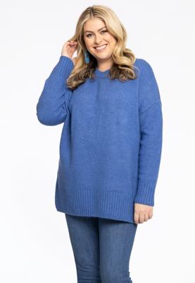Yoek Pullover met ronde hals | Indigo | Maat 38/40