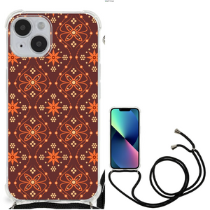 iPhone 14 Doorzichtige Silicone Hoesje Batik Brown