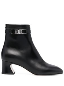 Ferragamo bottines Vara en cuir - Noir