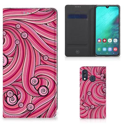 Samsung Galaxy A40 | Bookcase | Swirl Pink