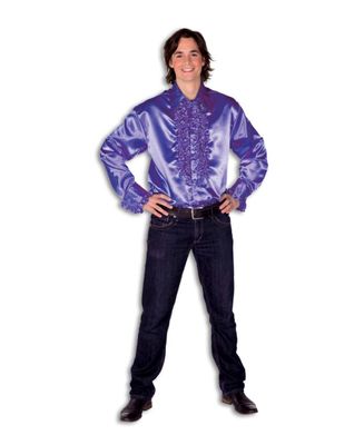 Ruche blouse paars