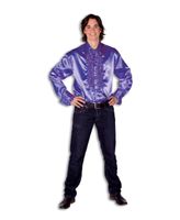 Ruche blouse paars