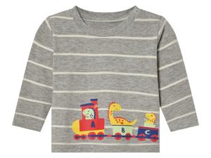 lupilu Baby shirt (Grijs/wit gestreept, 74/80)