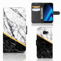 Samsung Galaxy A5 2017 | Bookcase | Marmer Wit Zwart - Origineel Cadeau Man